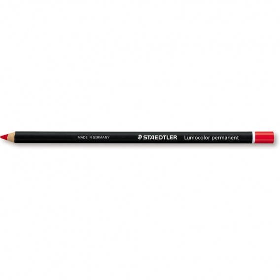 Crayon bois octogonaux permanent rouge lot de 2