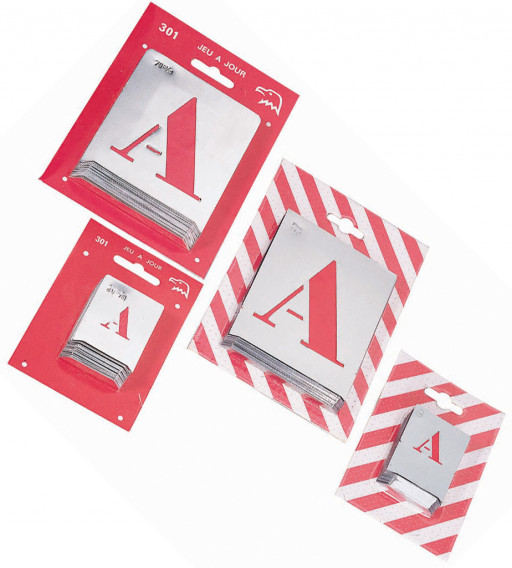 Alphabet forme  “CAPITAL” alu 80 mm lot de 2